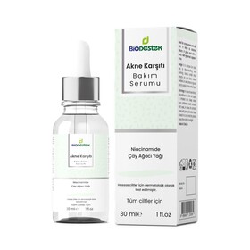 Biodestek - Akne Karşıtı, Niacinamide ve Çay Ağacı Yağlı Cilt Bakım Serumu 30 ml