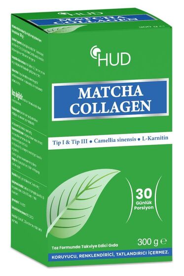 HUD Matcha Kolajen (Tip I ve Tip III) ve Yeşil Çay Ekstresi 300 G (30 Günlük Porsiyon) - 3