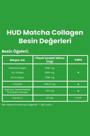 HUD Matcha Kolajen (Tip I ve Tip III) ve Yeşil Çay Ekstresi 300 G (30 Günlük Porsiyon) - 4