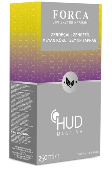 Multiva Forca / Zerdeçal, Zencefil, Meyan ve Zeytan Yaprağı İçeren Takviye Edici Gıda 250 ml