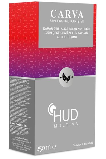 Multiva Carva / Alıç, Üzüm Çekirdeği, Damar Otu, Keten Tohumu ve Zeytan Yaprağı İçeren Takviye Edici Gıda 250 ml - 3
