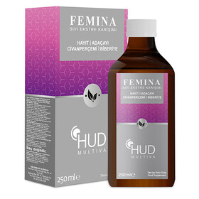 Multiva Femina / Civanperçemi, Hayıt, Adaçayı, Biberiye Ekstraktı ve Folik Asit İçeren Takviye Edici Gıda 250 ml - Hud