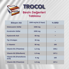 Trocol Glukozamin Kondroitin Kolajen 60 Saşe (300 gr) - 3