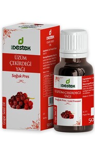 Üzüm Çekirdeği Yağı (Soğuk Pres) 50 ml - Destek